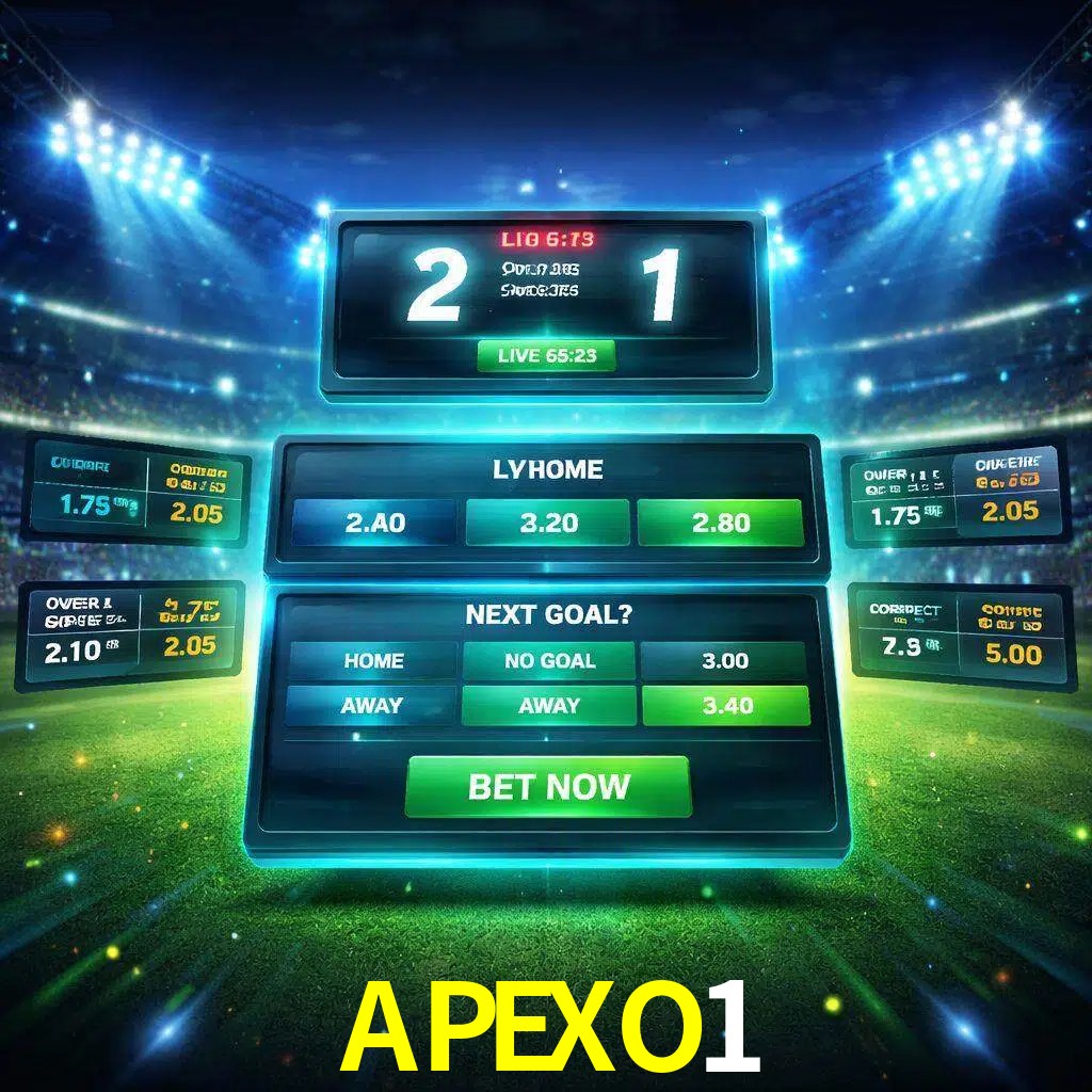 Vista de apuestas en vivo APEXO1 durante un partido en curso