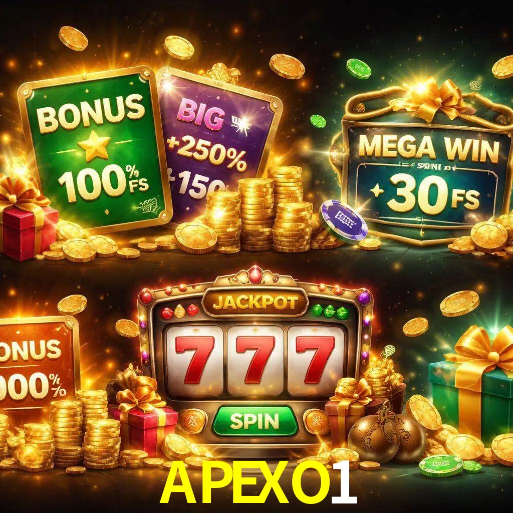 Tipos de bonos APEXO1 incluyendo recompensas de bienvenida y promociones continuas
